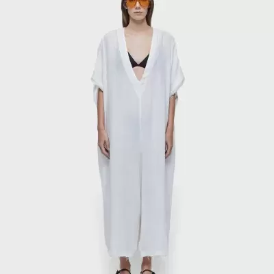 Macacão amplo linho reciclado