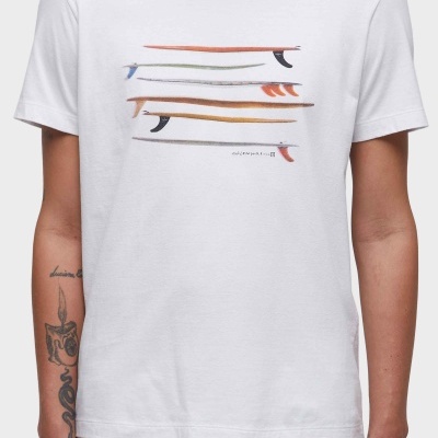 T-shirt Vintage Listrado Pranchas Osklen T-shirt Vintage Listrado Pranchas Osklen