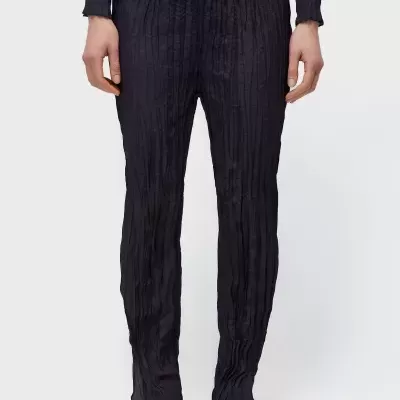 Calça Wrinkled Satin Rose Blur Double Face Osklen