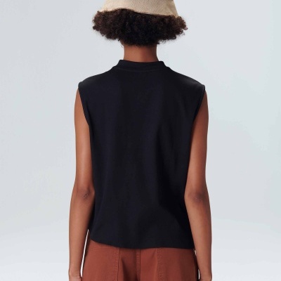 Sleeveless Diagonal Black Osklen