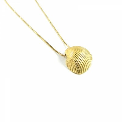 COLAR CONCHA E PÉROLA MÉDIO DOURADO
