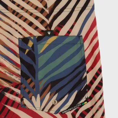 Bermuda Surf Folhagem Grid Osklen