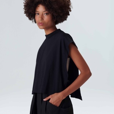 Blusa Cropped Duo Colete Osklen