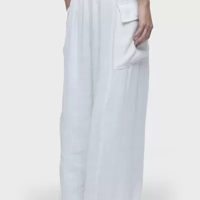 Calça over street linho reciclado