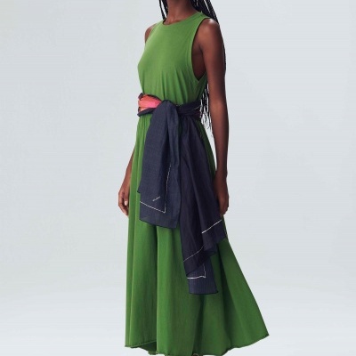 Vestido Midi Sleeveless Franzido