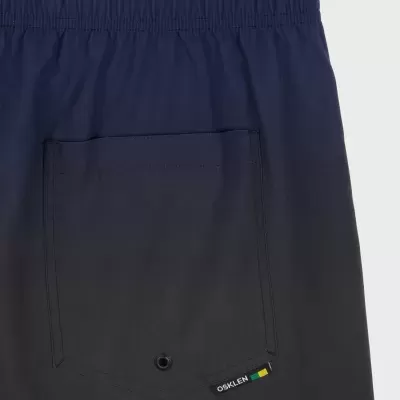 Calções de banho azuis escuros com bolso traseiro e cintura elástica