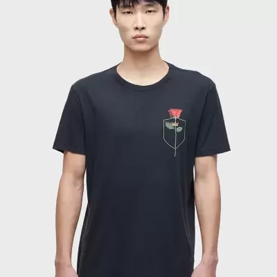 T-shirt Soft Used Brasao Rosa Osklen