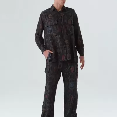 Camisa Bolsos Semente Dark Osklen