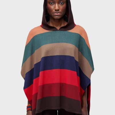 Poncho Capuz Colorfull Stripes Osklen