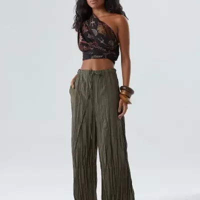 Calcas Tricoline Wrinkled Osklen