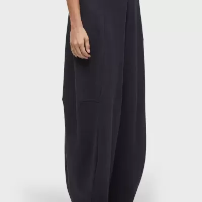 Calça barrel malha rustica