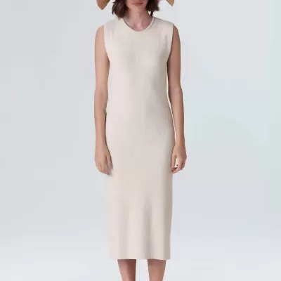 Vestido Midi Tricot Reciclado Osklen