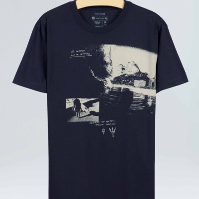 T-shirt vintage twinfins go faster Osklen