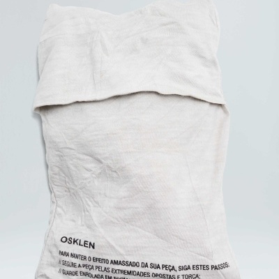 Camisa Cropped Tricoline Wrinkled