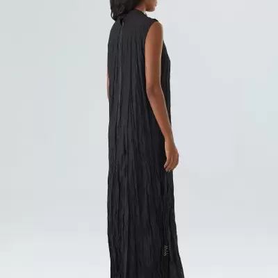 Vestido Wrinkled Satin Double Face Osklen