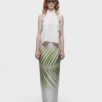 Lenço Folha Palmeira Verde Osklen