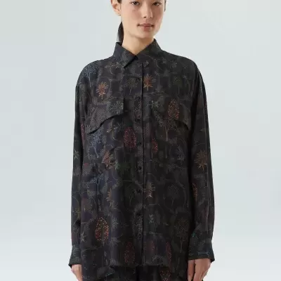 Camisa Bolsos Semente Dark Osklen