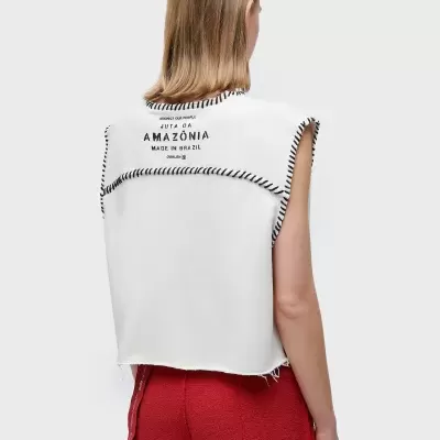 Sleeveless Moletom Juta Pespontos Osklen