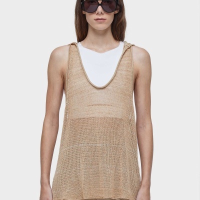 Regata tricot capuz cortica