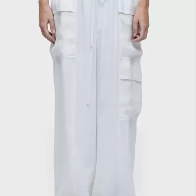 Calça over street linho reciclado