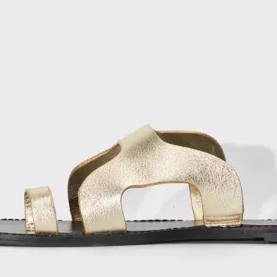 Sandália Slide Calçadão Dourado Osklen