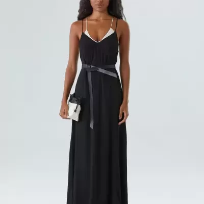 Vestido Sobreposicão Alças Midi Osklen