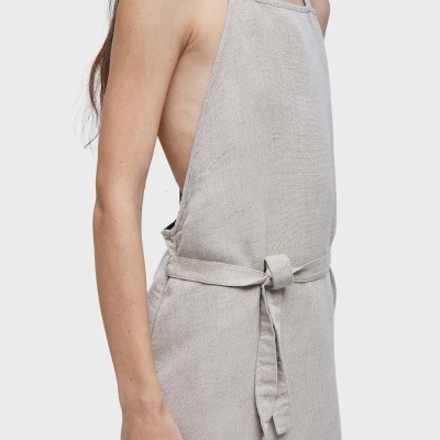 Vestido transpasse juta long double face