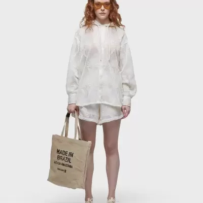 Short Tela Bordada Osklen