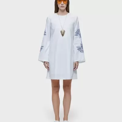 Vestido curto azulejo