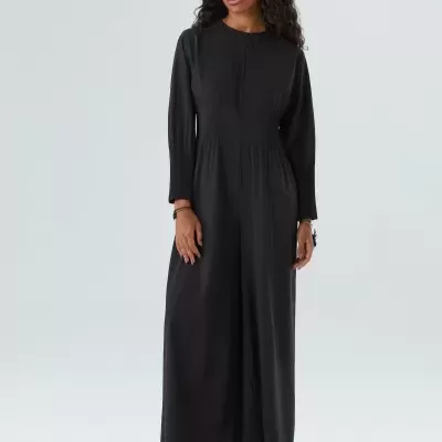 Macacão Plisse Manga Longa Osklen