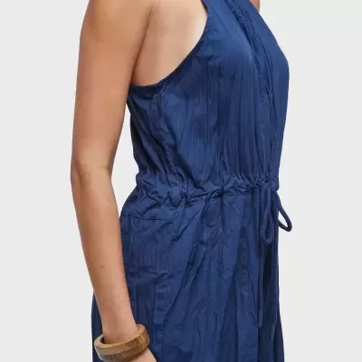 Macacão Sleeveless Tricoline Wrinkled Osklen