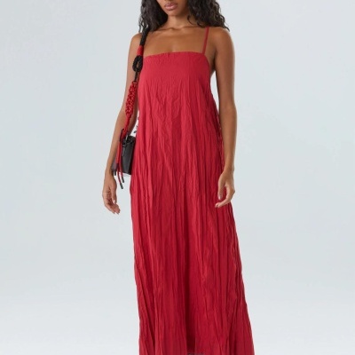 Vestido Pleat Midi Osklen