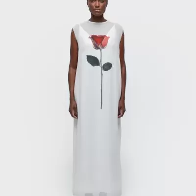 Vestido Sleeveless Longo Rose Light Osklen