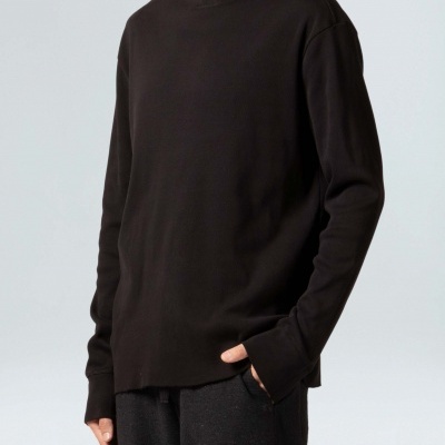 T-Shirt Long Sleeve Ribbed High Neck