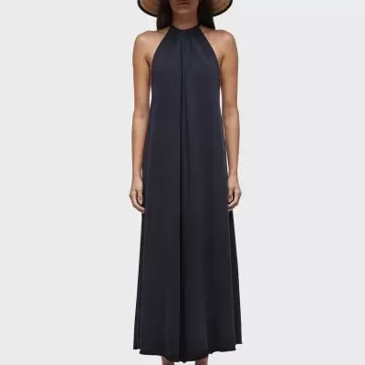 Vestido frente unica cordas