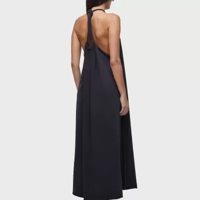 Vestido frente unica cordas