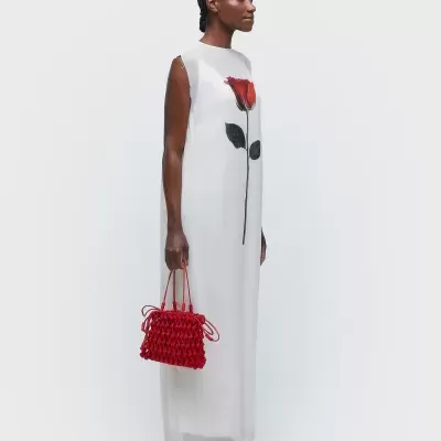 Vestido Sleeveless Longo Rose Light Osklen