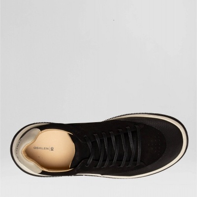 Tenis Hybrid Laces Nobuck Preto Masc