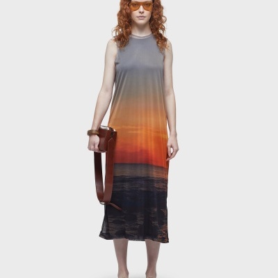 Vestido Tule Por Do Sol Osklen