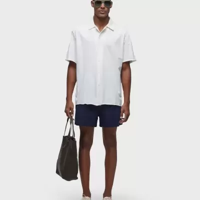 Short fluid linen pleats Osklen