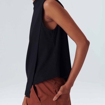 Sleeveless Diagonal Black Osklen