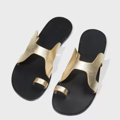 Sandália Slide Calçadão Dourado Osklen