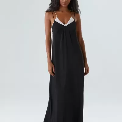 Vestido Sobreposicão Alças Midi Osklen