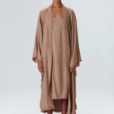 Kimono + Vestido Linho Reciclado Osklen