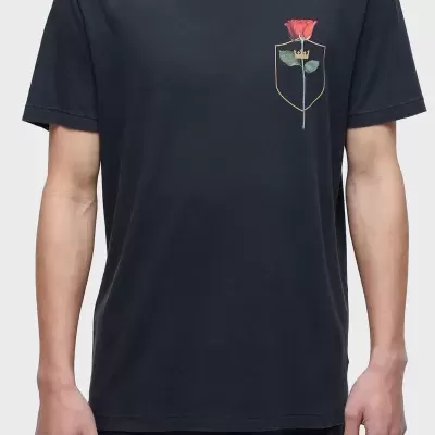 T-shirt Soft Used Brasao Rosa Osklen