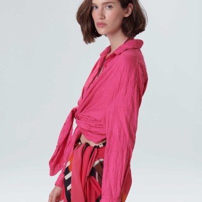 Camisa Ml Fem Amassada Osklen