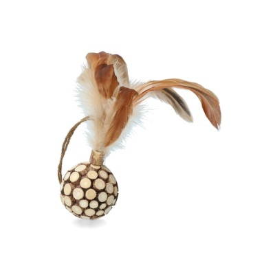 Addicted! Bola de madeira com penas