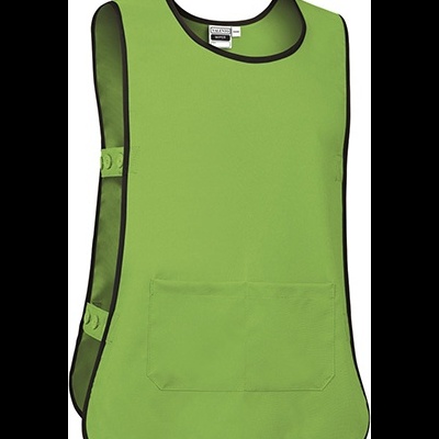 Colete verde claro com bolso frontal e presilhas laterais