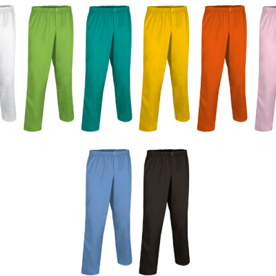 Calças compridas de várias cores com cintura elástica