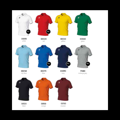 Polos coloridos de manga curta com etiqueta no peito